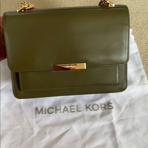 Michael Kors Olive Purse with Gold Strap